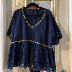 Lane Bryant blue summer shirt
